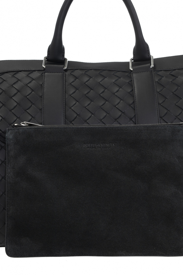 Bottega Veneta Beak leather tote bag - IetpShops KR - Black